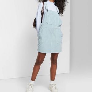 Wild fable teal corduroy overall dress